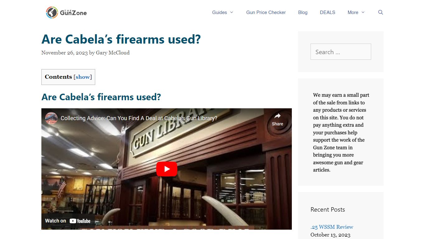 Are Cabela's firearms used? | TheGunZone